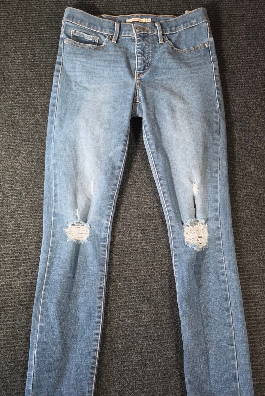 Levis 311 Shaping Skinny Jeans Womens 28 Distressed